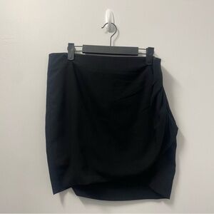 Helmut Lang Draped Skirt in Black Large